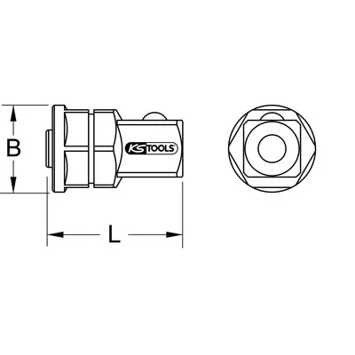 KSTOOLS® - GEARplus RINGSTOP-Stecknuss-Adapter, 1/2"x19mm