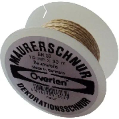 OVERMANN - Baumwollkordel 1.0mm 30m weiß