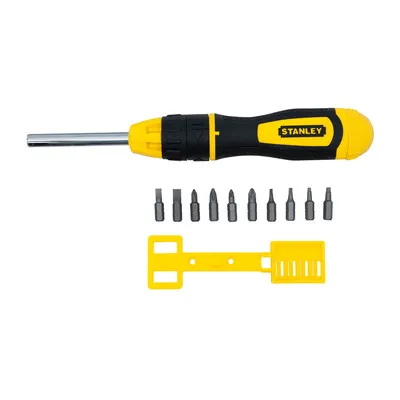 STANLEY® - Bit-Schraubendreher, 10 Bits Par/PH, Ratsche