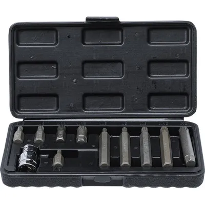 BGS Diy - Bit-Satz Antrieb Außensechskant 10mm (3/8") Innenvielzahn (für XZN) 11-teilig