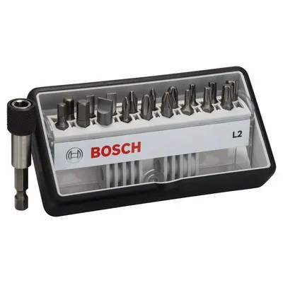Bosch - 18+1-tlg Schrauberbit-Set, Robust Line, L PH/PZ/T/S/HEX, Extra Hard-Ausführung
