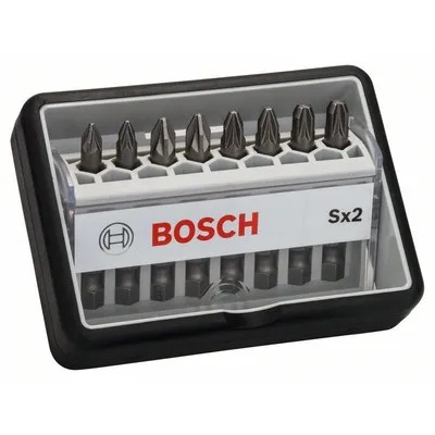 Bosch - 8-tlg. Schrauberbit-Set, Robust Line, Sx PZ, Extra Hard-Ausführung (2607002557)