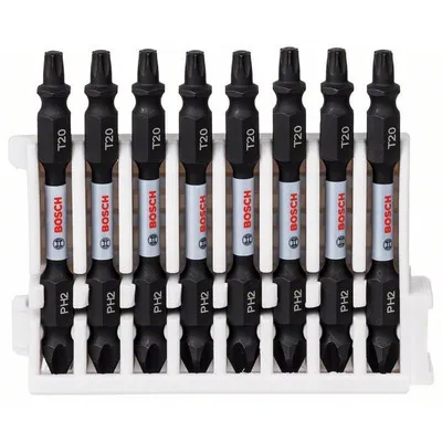 Bosch - Doppelklingen Schrauberbit-Set Impact Control, 8-teilig, PH2-T20, 65mm