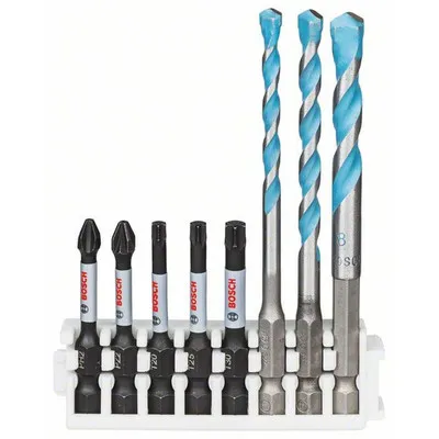 Bosch - Hex-9 MultiConstruction, 5/6/8 mm, Impact Power-Bit, 50 mm PH2, PZ2, T20/25/30