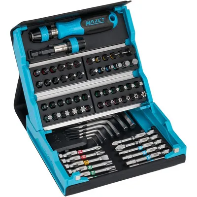 HAZET - HAZET SmartCase Bit Satz 2200SC-1 ∙ Sechskant6,3 (1/4 Zoll) ∙ Schlitz Profil, Kreuzschlitz Profil PH, Pozidriv Pro...