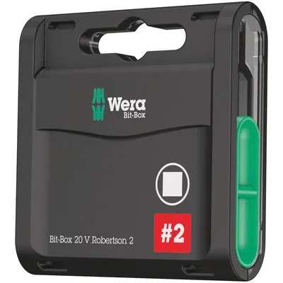 Wera® - Bit-Box 20 V Innenvierkant, # 2 x 25mm, 20-teilig