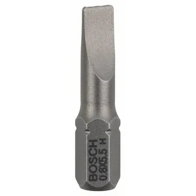 Bosch - Schrauberbit Extra-Hart, S 0,8 x 5,5, 25mm, 3er-Pack (2607001461)