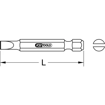 KSTOOLS® - 1/4" Bit Schlitz, 50mm, 9mm, 5er Pack