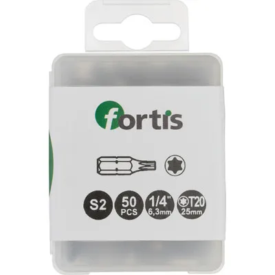 FORTIS - Bit 1/4" DIN 3126 C6,3 TX20 50er Pack