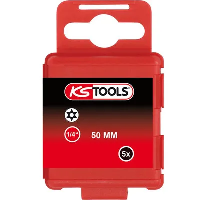 KSTOOLS® - 1/4" Bit Torx, Bohrung, 50mm, TB30, 5er Pack