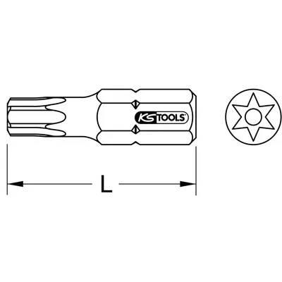 KSTOOLS® - 1/4" EDELSTAHL Bit, 25mm, TB40
