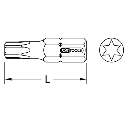 KSTOOLS® - 1/4" TIN Bit Torx, 25mm, T30