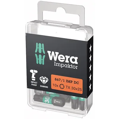 Wera® - Bit Impaktor 1/4" DIN 3126 C6,3 T30 x 25mm 10er Pack