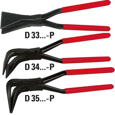 BESSEY® - Falzzange 45° gebogen (PVC-beschichtete Griffe) D341-60-P