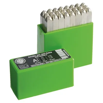 KUKKO® - Schlagbuchstabensatz 27-teilig, extra schwere Qualität SH 4mm
