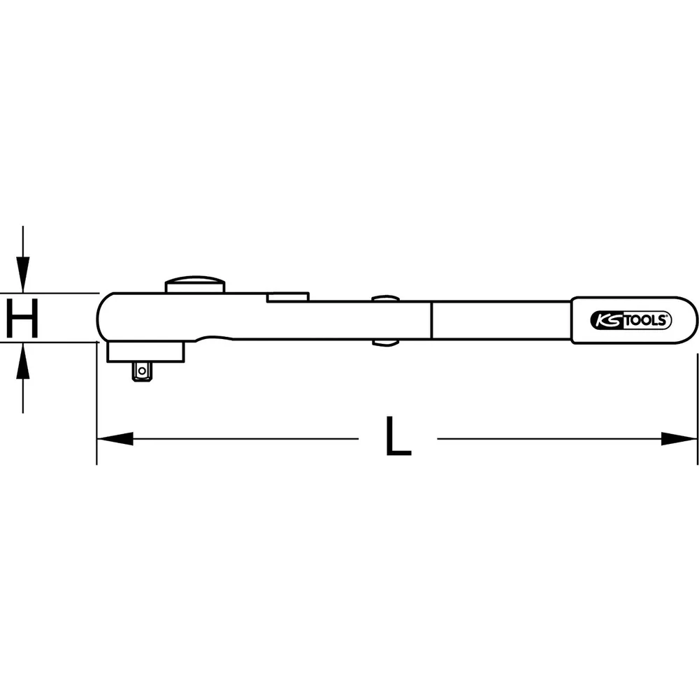 KS TOOLS 1/2" Drehmomentschlüssel mit Schutzisolierung und Umschalt-Ratschenkopf 5 - 50 Nm - 117.1300