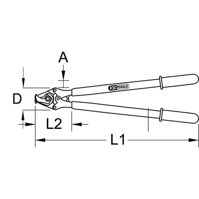 KSTOOLS® - Kabelschere mit Schutzisolierung, 600mm