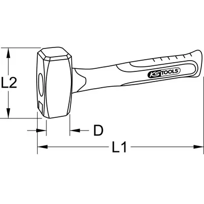 KSTOOLS® - EDELSTAHL Fäustel mit Fiberglasstiel, 3600g