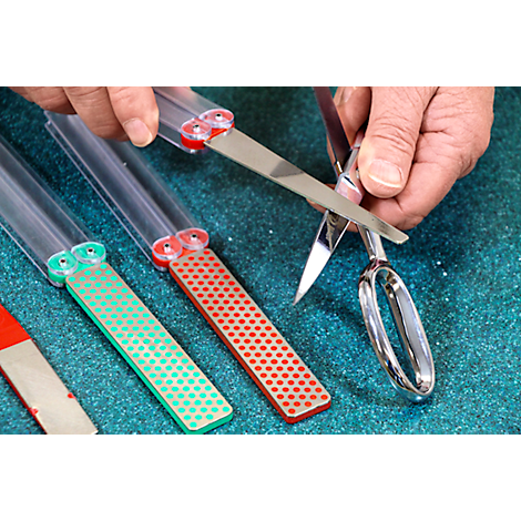 DMT Diamantfeile DiaFold, flach, fein 25 µ, trocken & mit Wasser verwendbar, Klappgriffe, L 113 x B 19-6 mm, grau