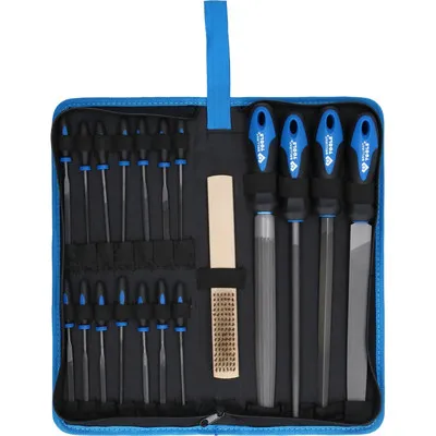 Brilliant Tools - Feilen-Satz mit Feilenbürste, 19-teilig