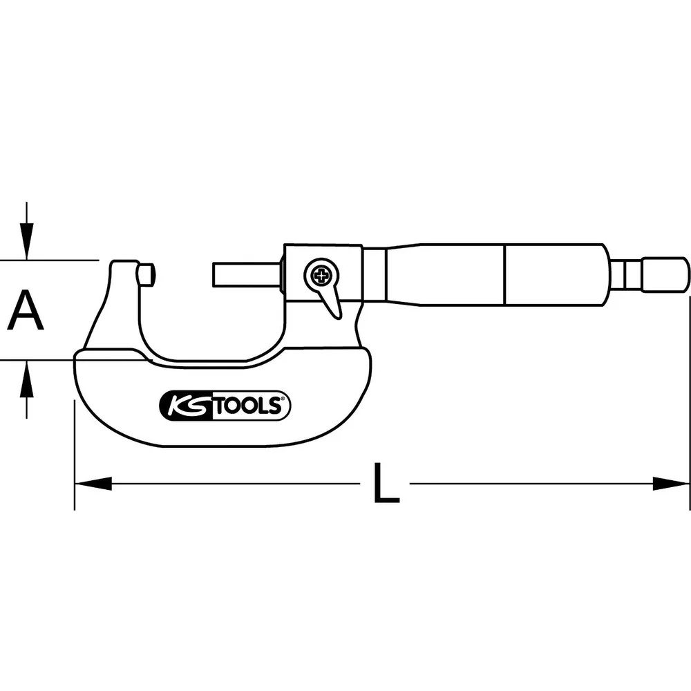 KS TOOLS Bügelmessschraube 0-25 mm - 300.0555