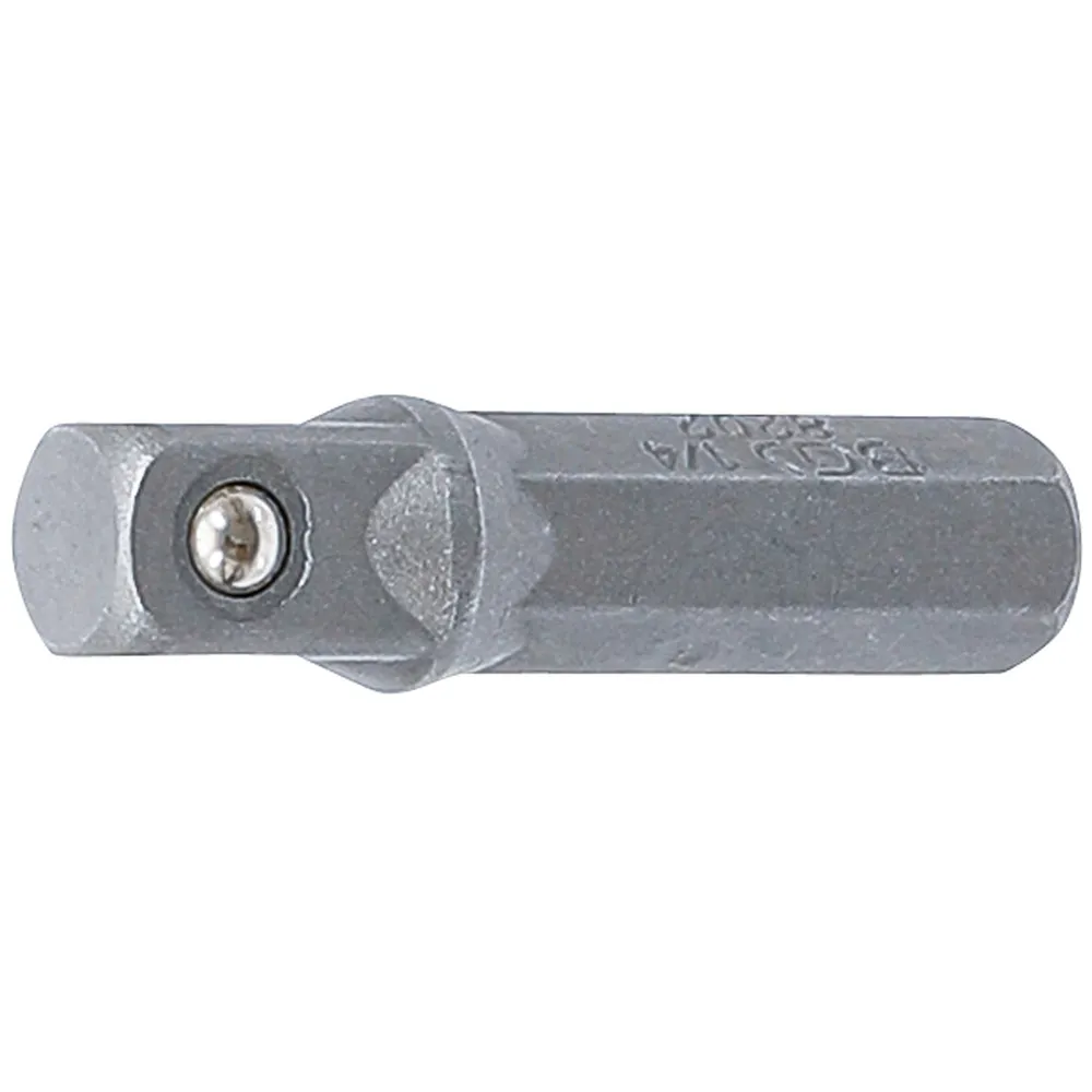 BGS Bit-Knarren-Adapter Außensechskant 6,3 mm (1/4") - Außenvierkant 6,3 mm (1/4") 30 mm - 8202