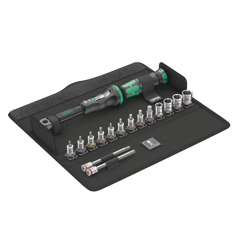 Wera Bicycle Set Torque 1 - 16tlg. Click-Torque A5 textiler Box mit Nüssen - 004180