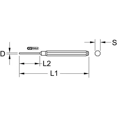KSTOOLS® - Splintentreiber, 8-kant, Ø 8mm