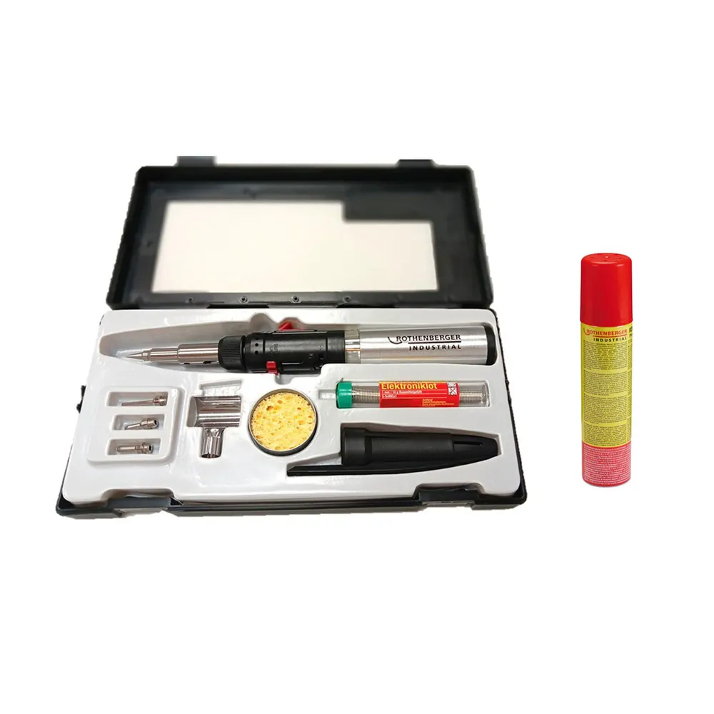 ROTHENBERGER Industrial 1x HOT PEN Piezo Gaslötkolben inkl. 1x Nachfüllgas 100 ml