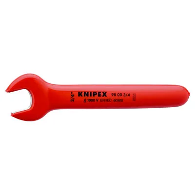 KNIPEX® - Einmaulschlüssel 98 00 3/4" isol. IEC 60900 DIN EN 60900 15° SW 3/4" 190,5mm