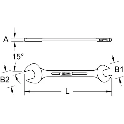 KSTOOLS® - BRONZEplus Doppel-Maulschlüssel 12 x 13mm