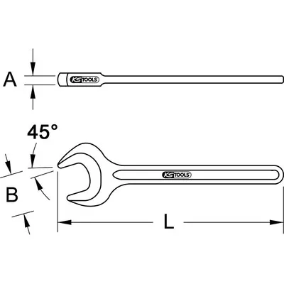 KSTOOLS® - BRONZEplus Zugmaulschlüssel 45°, 2.1/16"