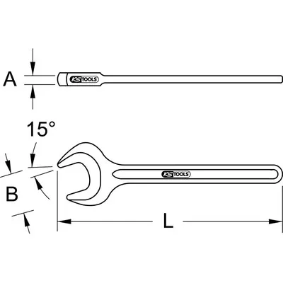 KSTOOLS® - BRONZEplus Zugmaulschlüssel 15°, 2"