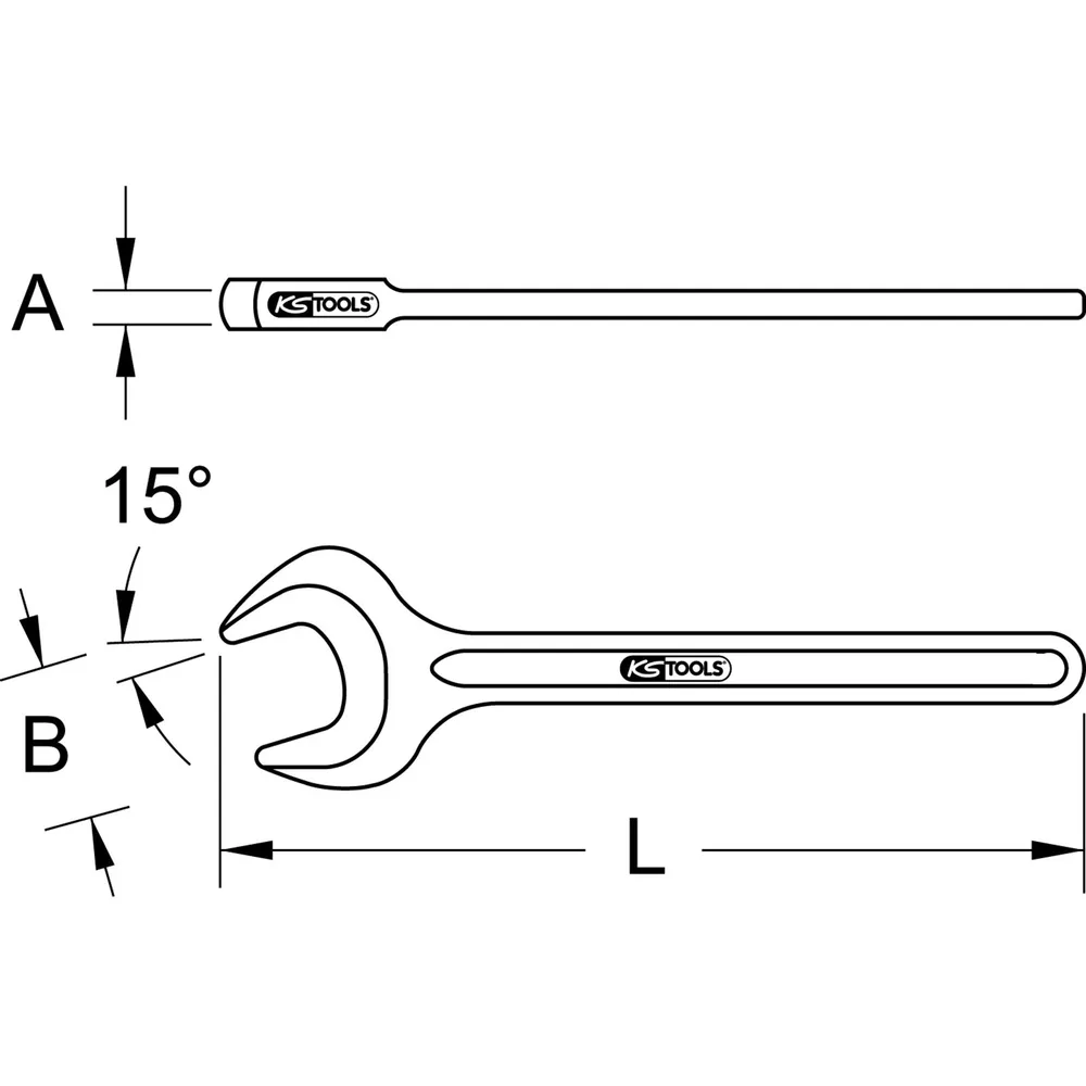 KS TOOLS Einmaul-Kraftschlüssel 42 mm - 517.0542