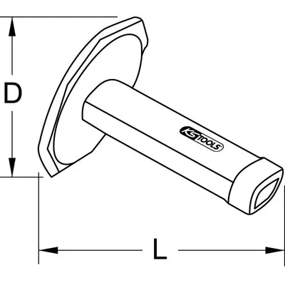 KSTOOLS® - Handschutzgriff für Meißel, Meißel 20x12mm