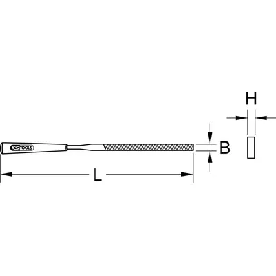 KSTOOLS® - Flach-Nadelfeile, 5x1mm