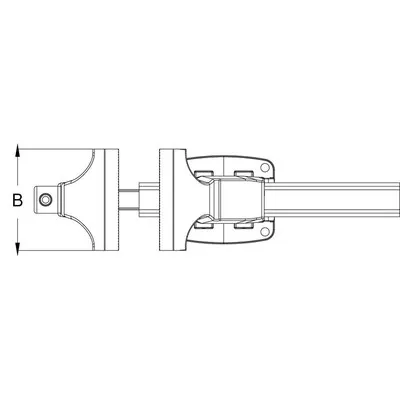 KSTOOLS® - Parallel-Schraubstock ohne Drehteller, 167mm