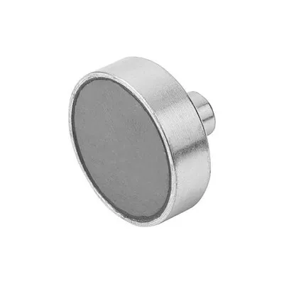 KIPP - MAGNET FLACHGREIFER M03X7, D=10 ±0,15, H1=11,5, FORM:B, HARTFERRIT, RUND, KOMP:STAHL