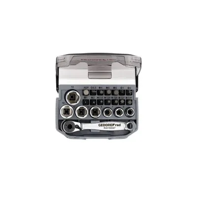 GEDORE red® - Bit-Knarren-Satz, 23-teilig, mit Bit-Halter, 1/4", R49005023