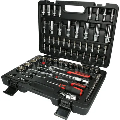 KSTOOLS® - 1/4"+1/2" CHROMEplus Steckschlüssel-Satz, 78-teilig