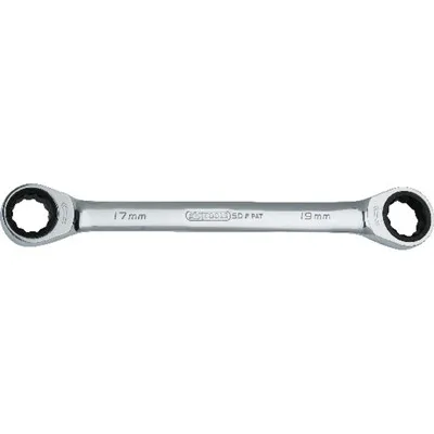 KSTOOLS® - GEARplus Doppel-Ratschenringschlüssel, gerade 10x11mm