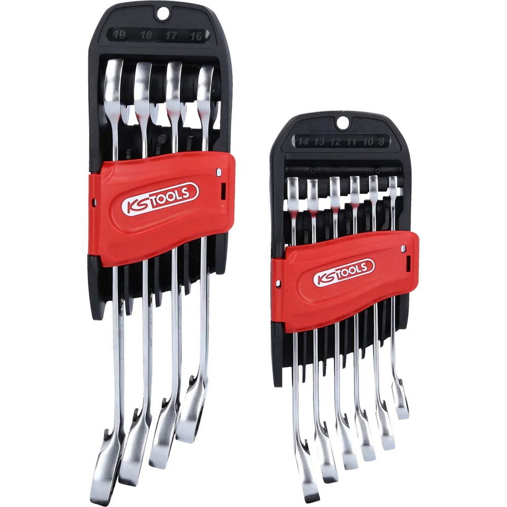 KS TOOLS DUO GEARplus Ratschenringmaulschlüssel mit Maul-Ratschenfunktion umschaltbar 10tlg. - 503.5950