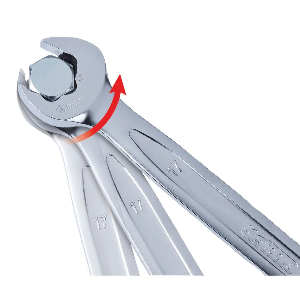 KS TOOLS DUO GEARplus Ringmaulschlüssel Maul-Ratschenfunktion 21 mm umschaltbar - 503.5921