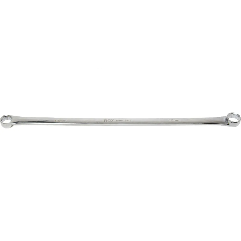 BGS Doppel-Ringschlüssel extra lang SW 13 x 15 mm - 1186-13x15