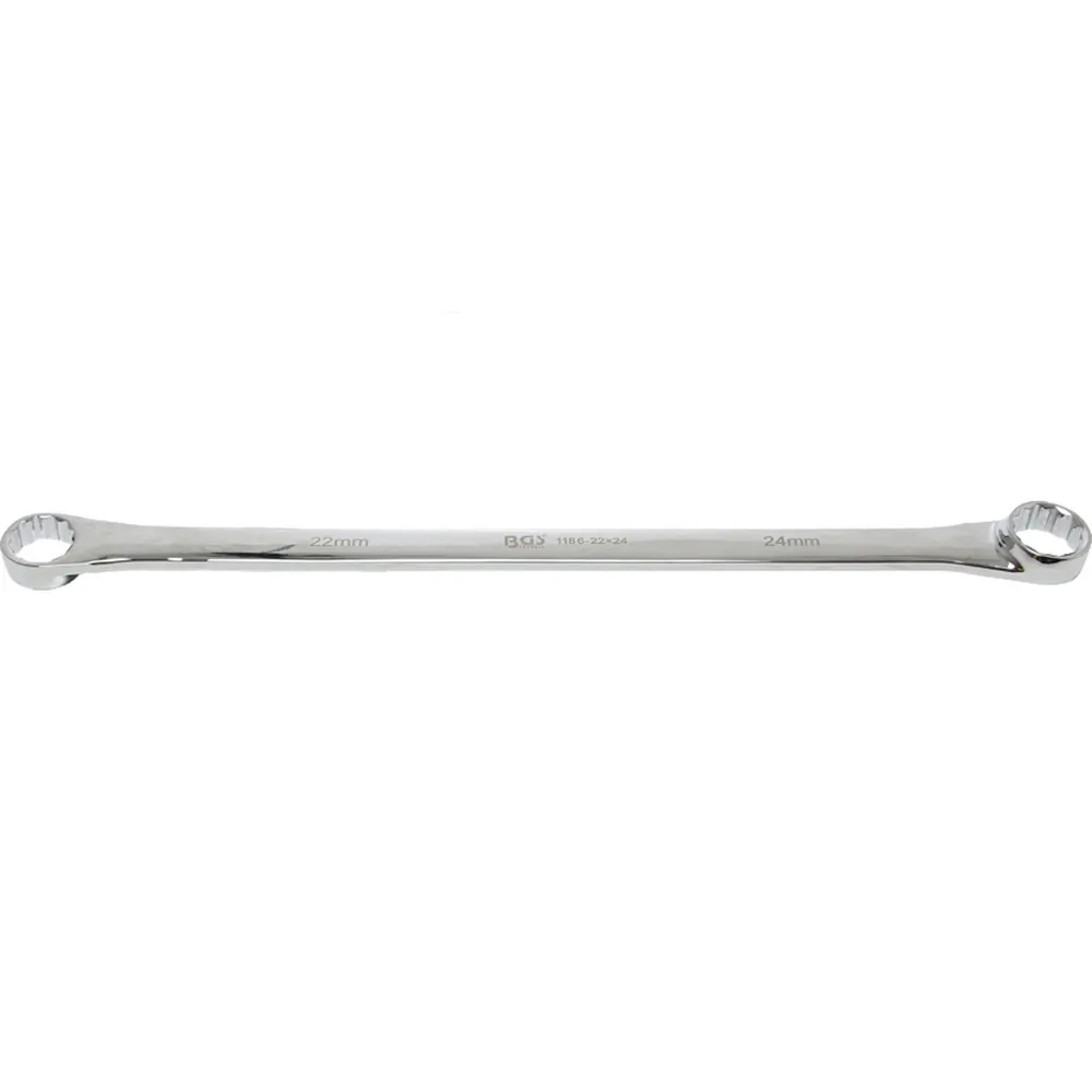 BGS Doppel-Ringschlüssel extra lang SW 22 x 24 mm - 1186-22x24