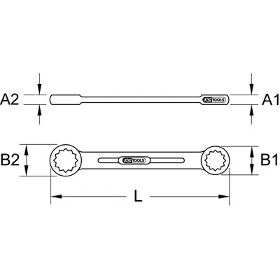 KSTOOLS® - BRONZEplus Doppel-Ringschlüssel gerade 13 x 14mm