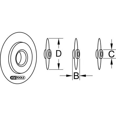 KSTOOLS® - Ersatzschneidrad für Rohrabschneider, V2A, 11mm