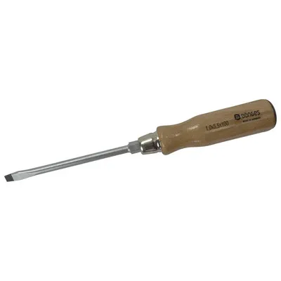 Dönges - Schlitz-Schraubendreher mit Holzheft, 1,0mm, 125 x 7,0mm, 10mm