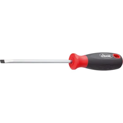VIGOR® - Schlitz-Schraubendreher V1699, Schlitz Profil, 0,8x4, Gesamtlänge 161mm