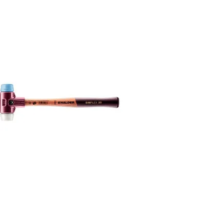 HALDER - SIMPLEX-Schonhammer, TPE-soft / Superplastik, mit Tempergussgehäuse und hochwertigem Holzstiel
